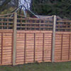 Panel fence with trellis